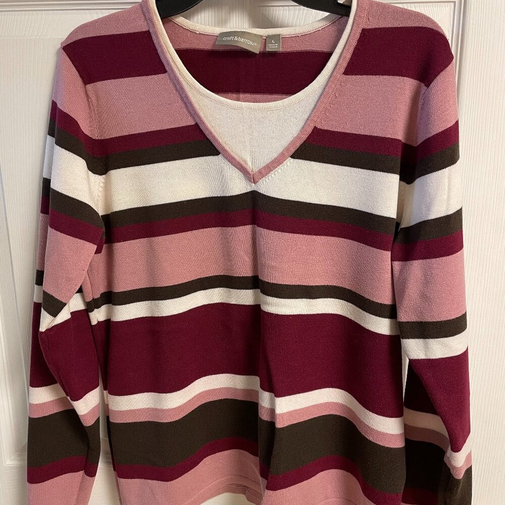 womens Croft and Barrow sweater large striped
